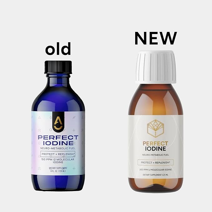 Activation Products - Perfect Iodine Solution Thyroid Support for Women and Men Oral or Topical Colorless Iodine Liquid for Thyroid Energy and Skin Health Non GMO Pure Iodine Supplement 125 ml