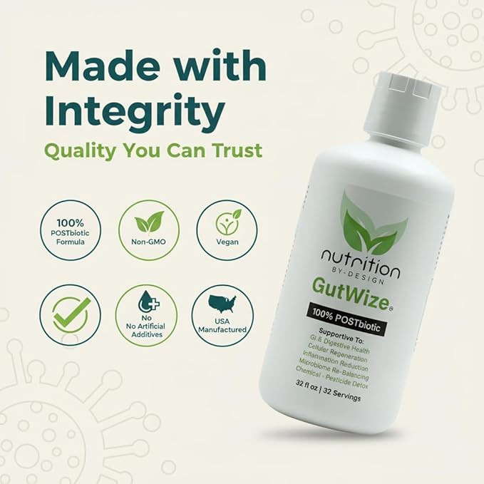 GutWize Total Health Bundle – 3 Bottles 100% Postbiotic + 3 Bottles Humic/Fulvic Blend – Gut &amp Digestive Support Microbiome Balance Natural Wellness Supplement Pack