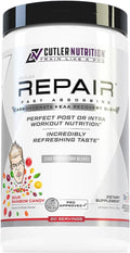 Repair Post Workout Recovery Drink: Fast Absorbing Carbohydrates (Waxy Maize + Cluster Dextrin) and BCAA/EAA for Advanced Muscle Recovery Sour Rainbow Candy 20 Servings
