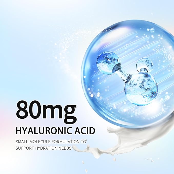 Water Glow Dewy Skin Capsules | Hyaluronic Acid 1975 mcg Ceramide Collagen Elastin | Anti-Aging Supplement Supports Skin Care &amp Collagen Production–30 Capsules