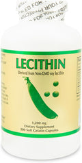 Nu-Health Soy Lecithin 1200 mg Capsules | Lecitina de Soya | Soy Lecithin Capsules Non-GMO | Natural Source of Phospholipids &amp Choline | Supports Nutrient Balance &amp Cellular Function | 300 Cap