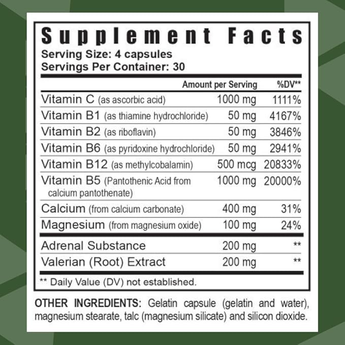 Youngevity Ultimate D-Stress™ – Natural Stress Relief Supplement with Magnesium Valerian Root Extract and B Vitamins – Supports Adrenal Health and Nervous System – 120 Capsules (Pack of 1)