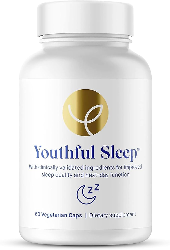 Youthful Sleep Supplement - Natural Sleep Support No Melatonin Deep Rest - 60 Capsules
