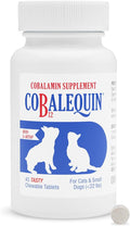 Nutramax Cobalequin B12 for Dogs and Cats Oral Cobalamin Supplement with Folate Vitamin B12 for Dogs Under 22 lbs. and Cats Supports GI Health Chewable Tablets 45 Count