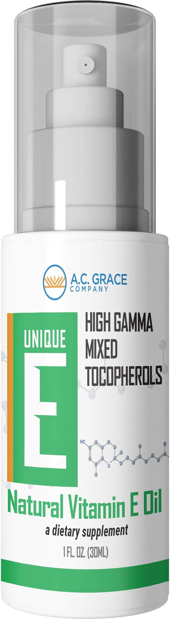 UNIQUE E A.C. Grace Company Mixed Tocopherols Concentrate Liquid 1 fl oz (30 ml)