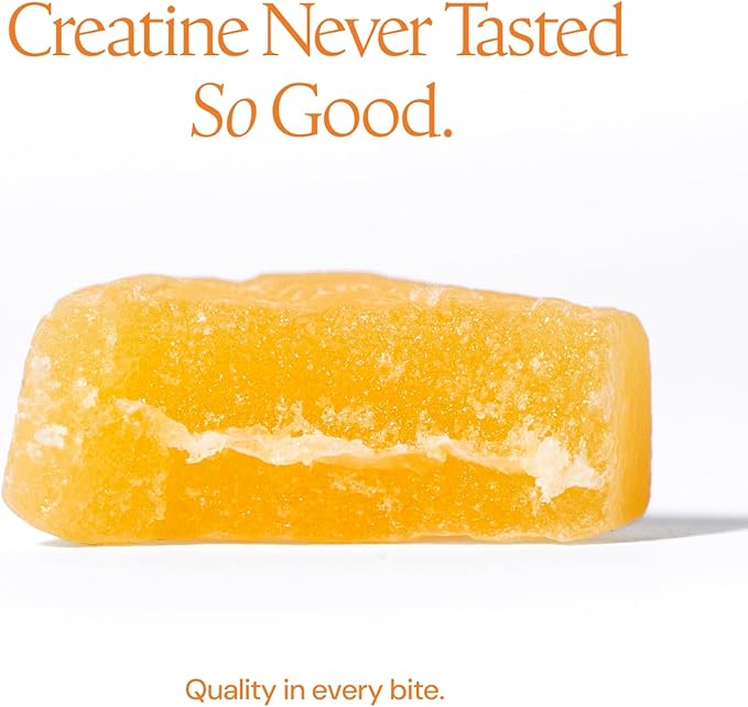 Create Creatine Monohydrate Gummies for Men &amp Women Boost Focus Strength and Endurance Anti-Melting Formula Vegan Gluten-Free Non-GMO 1.5g of Creatine per Gummy (Orange)