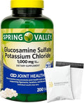 Spring Valley Glucosamine Sulfate Potassium Chloride | Glucosamina para las Articulaciones | Inflammation | 1000 mg | Set with Basket Goods Store