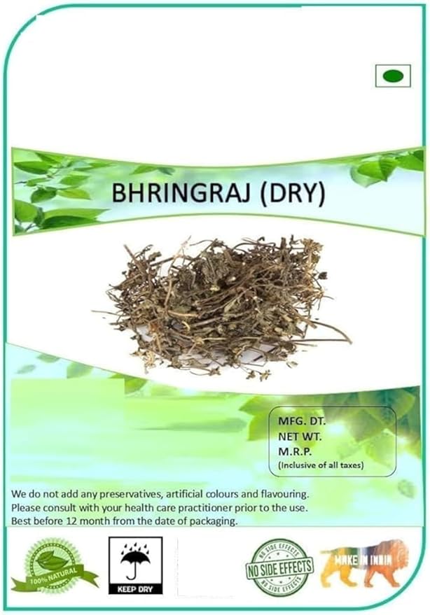 100 grm (3.52 Ounce) Bhringraj Leaves - Kesh Raj Dry Leaves 1Pack