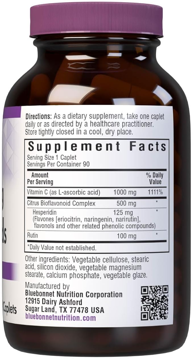 Bluebonnet Vitamin C 1000 mg Plus Bioflavonoids Caplets 90 Count