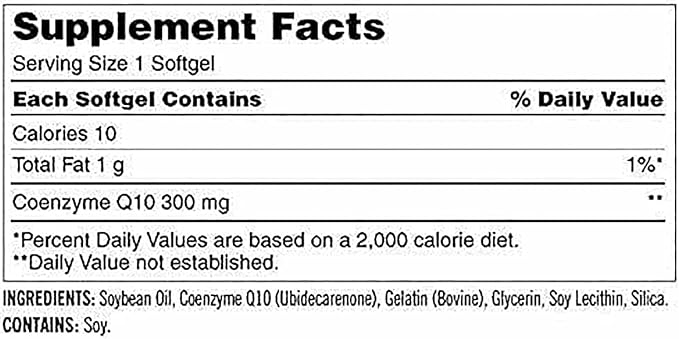 Kirkland Signature CoQ10 300mg 100 Softgels