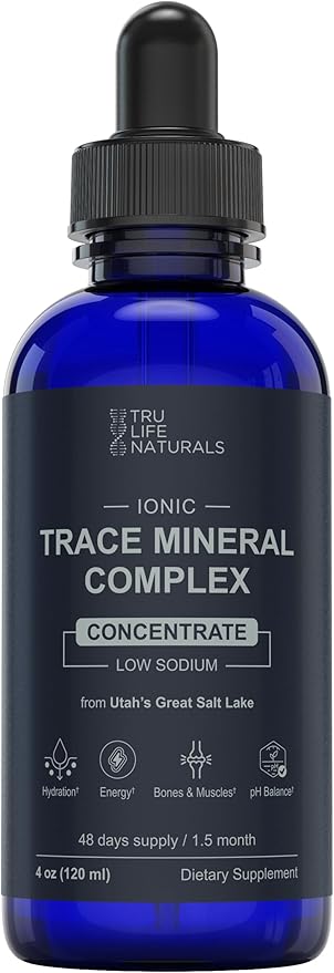 Trace Mineral Complex – 4 oz (48Servings) – 72+ Ionic Minerals Concentrate/Magnesium Chloride Boron Potassium/Supports Hydration &amp Electrolyte Balance