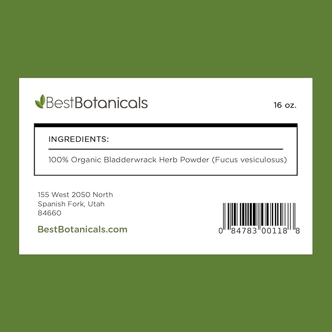 Best Botanicals Bladderwrack Herb Powder 16 oz. (Organic)