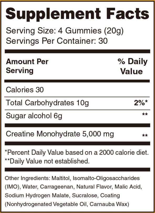 Pirate's Nutrition Creatine Gummies Zero Sugar Captain's PassionBerry Curse 120 Count Passion Fruit and Raspberry Flavor 5g Creatine Monohydrate Vegan Non-GMO Gluten Free