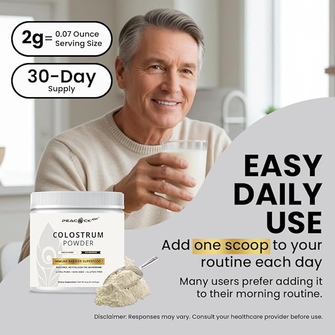 Creatine Monohydrate Powder (500g) and Colostrum Powder (60g) Bundle - Unflavored - Gluten-Free Non-GMO Lactose &amp Soy Free