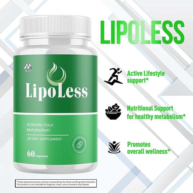 (5 Pack) LipoLess Capsules Official Lipo Less Supplement Pills with All Natural Ingredients Advanced Formula for Optimal Health Support with Premium Vitamins for Active Women &amp Men (300 Capsules