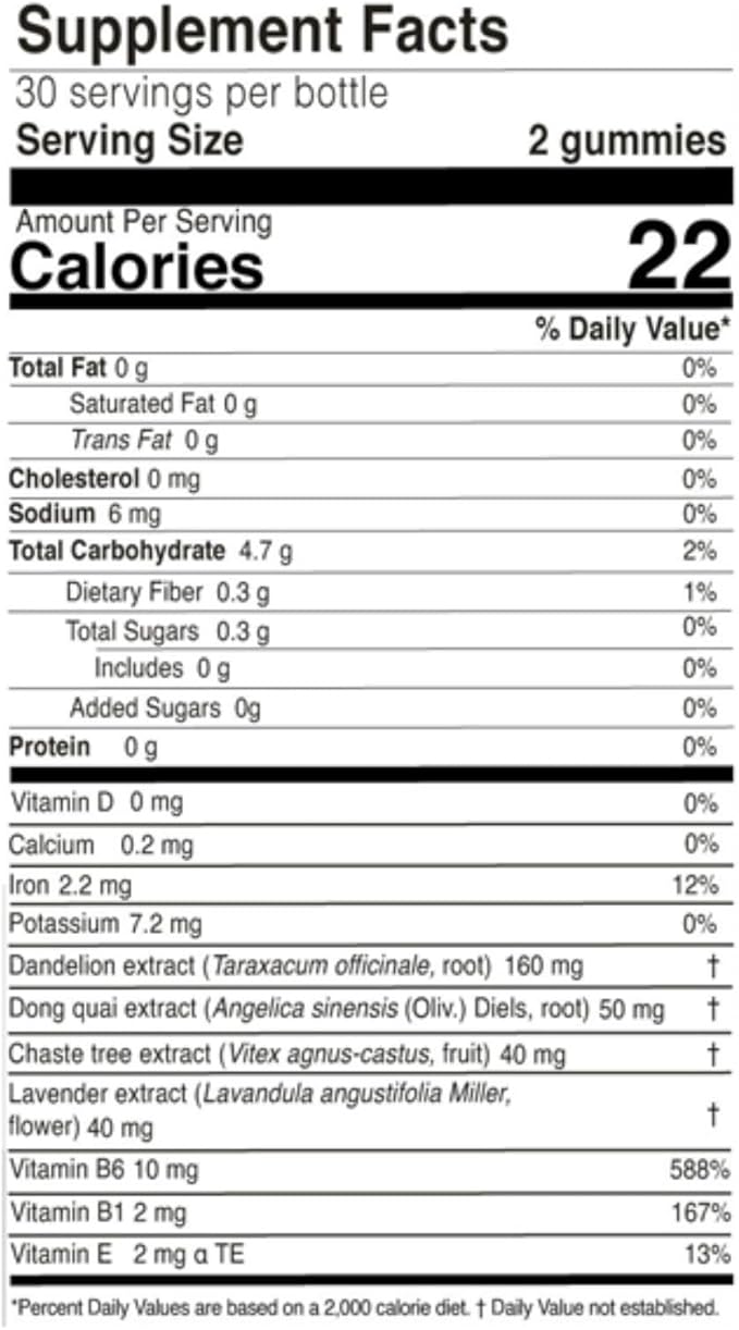 FARMASi Nutriplus Cycle Plus Gummies Vegan Women Support Supplement with Botanical Extracts and Vitamin B6 Strawberry Lime Flavor 60 Gummies 5.8 oz
