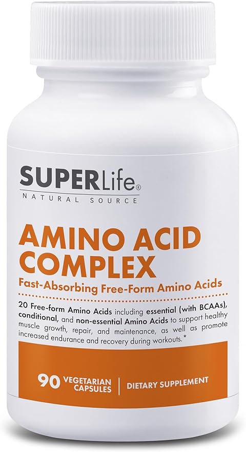 Fresh Start Amino Acid Complex - Fast Absorbing &amp Free Form Essential &amp Branched Chain Amino Acids BCAAs | Supports Muscle Growth Strength &amp Recovery | Supplement - 90 Capsules