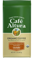 Cafe Altura Whole Bean Organic Coffee Colombian 2 lb Bag