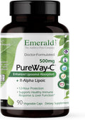 EMERALD LABS PureWay-C - Liver &amp Immune Support Supplement with R-Alpha Lipoic Acid* - Fast-Absorbing Vitamin C - 90 Vegetable Capsules (45-Day Supply)