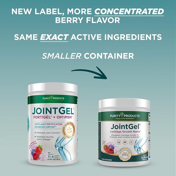 Purity Products Flexuron Joint Formula + Joint Gel Flexuron (Krill Oil Low Molecular Weight Hyaluronic Acid Astaxanthin) - Joint Gel Berry Powder (Bioactive Collagen Peptides + MSM)