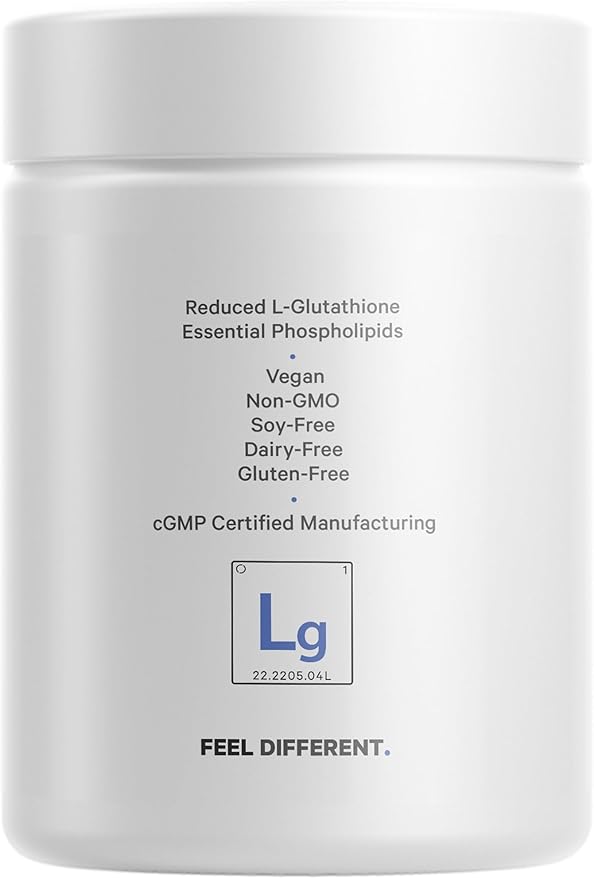 Codeage Liposomal Glutathione 1000 mg Supplement High-Potency Reduced L-Glutathione - Liposomal Delivery - Phospholipids - Non-GMO Gluten-Free - 60 Capsules
