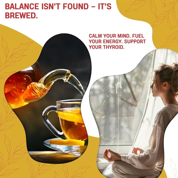 Thyroid Hero – Herbal Tea for Thyroid Function &amp Balance Support | 8 Functional Herbs | Caffeine-Free | 35 Tea Bags Included*