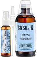 BIOSILVER | Colloidal Silver Liquid | 500 ppm Extra Strength 8 oz with Spray Bottle | Immune &amp Stem Cell Support | Wound Care &amp Superior Healing