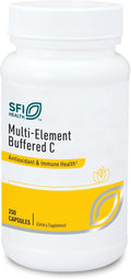 SFI Health Klaire Labs Buffered Vitamin C Capsules with Quercetin Bioflavonoids &amp L-Glutathione to Support Immune Function &amp Antioxidant Protection - Hypoallergenic &amp Gentle on Stomach (25