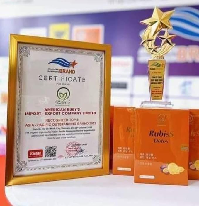 RUBISS Detox Nuoc Ep Chanh Day Dua - Fruits Juice Detox- Passionfruit Pineapple - 12packs x 20ml / 1 Boxes