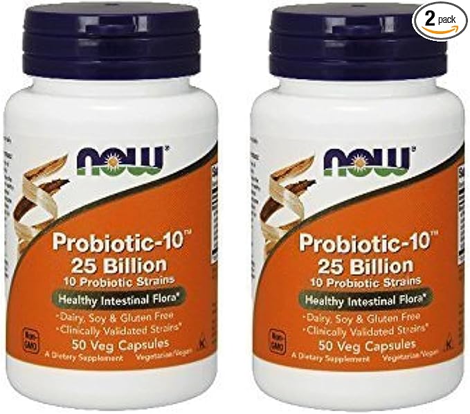 Now Probiotic-10 25 Billion 50 Count (Pack of 2)