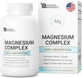 High Absorption Magnesium Complex with Glycinate Malate &amp Taurate - Premium Magnesium Supplement for Sleep Relaxation Leg Cramps &amp Stress Relief - 100% Chelated &amp Easy On The Gut - 90 C