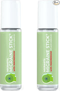 Migrastil Migraine Stick with Magnesium Cooling Peppermint Eucalyptus Essential Oil Topical Magnesium for Headache Support. Made in The USA 10 ml 2-Pack