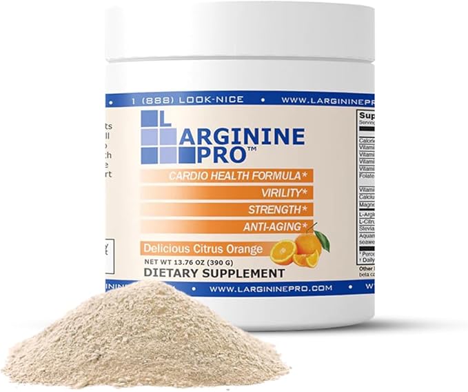L-ARGININE PRO 2-Pack Orange Jar and 30 Single Serve Packs Great Tasting! | Blood Flow | Pre-Workout Drink | with Vitamins C B6 B12 K &amp More