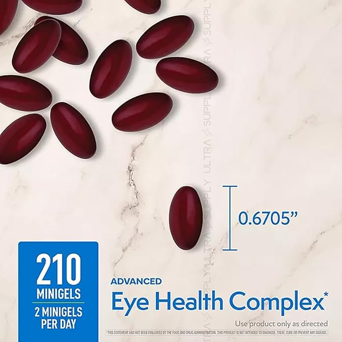 Members Mark Advanced Eye Health Complex Minigels (210 Servings.) Nutritional Vision Support with Key Antioxidants and Zinc