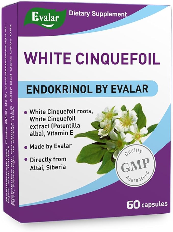 Evalar White Cinquefoil Potentilla Endokrinol Herb 60 Caps Altai Siberia