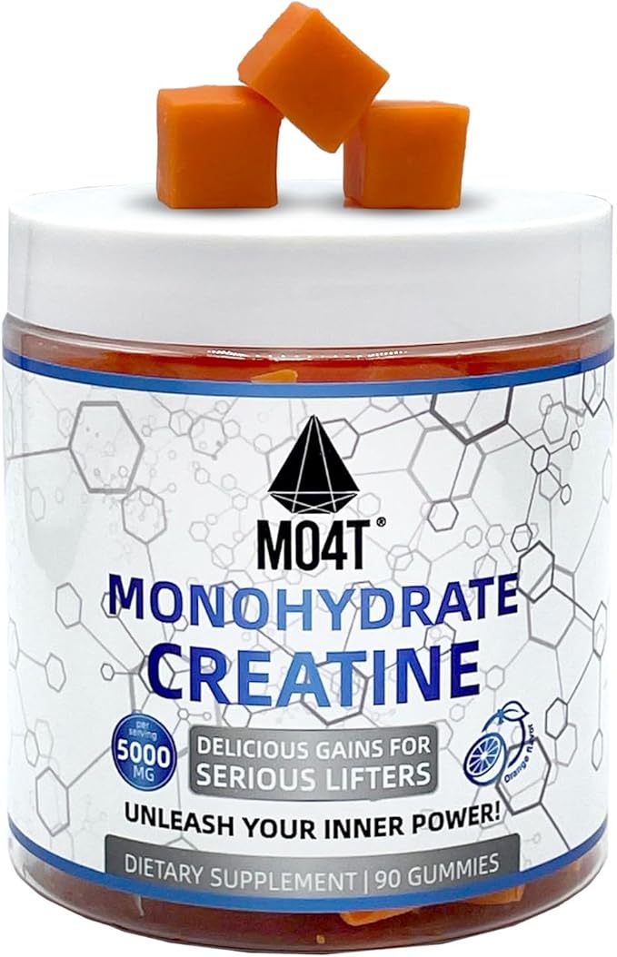 Creatine Monohydrate Gummies 5000 mg for Men &amp Women Sugar Free Creatine Gummies Orange Flavor