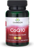 Swanson CoQ10 - Energy Antioxidant Support - Coenzyme Q10 Supplement - (100 Softgels 100mg Each)