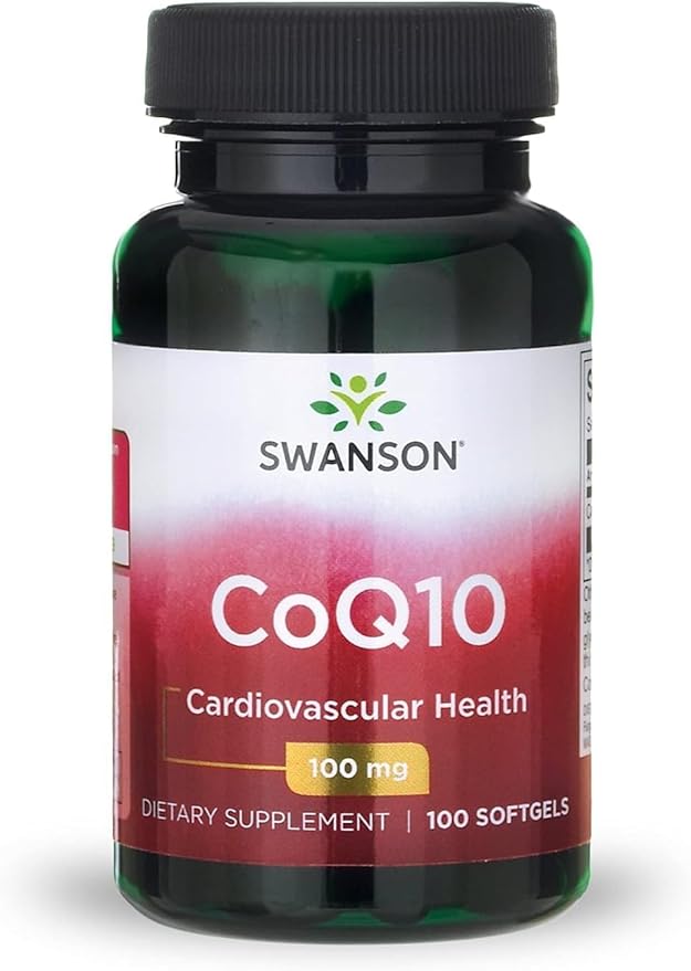 Swanson CoQ10 - Energy Antioxidant Support - Coenzyme Q10 Supplement - (100 Softgels 100mg Each)