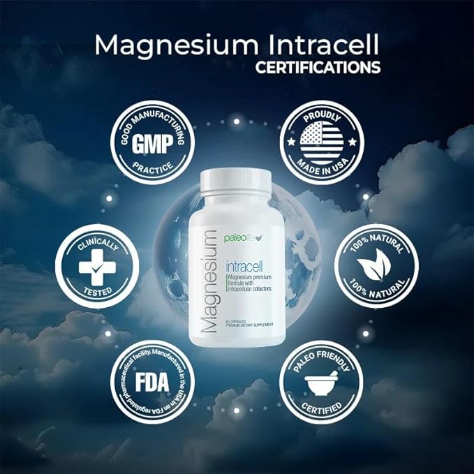 Premium Magnesium INTRACELL - 500 mg - 120 Capsules (2-Pack)