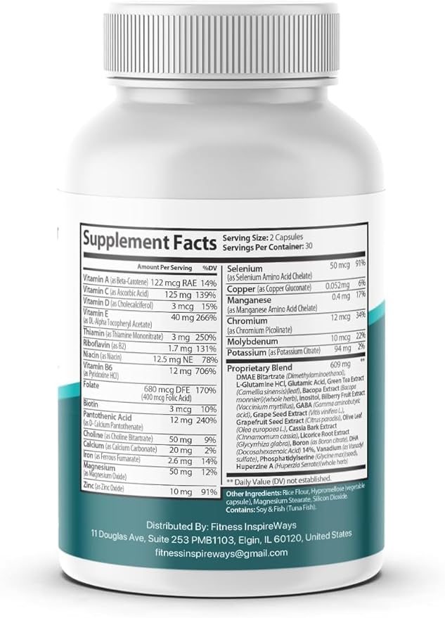 Nervital for Nerve Health Support - Nervital Brain Health Dietary Supplement - Nervital Support Boost Brain Function - 60 Count (3-Bottles)