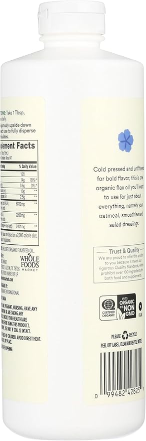 365 by Whole Foods Market Organic Flax Oil High Lignan 24 Fl Oz