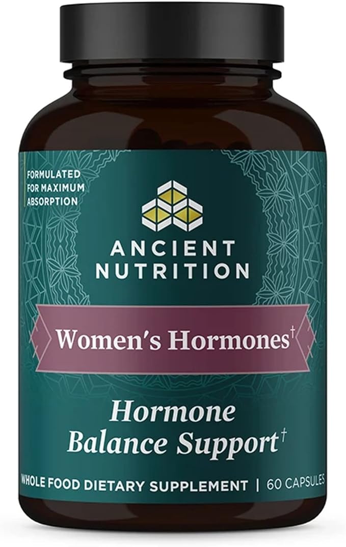 Ancient Nutrition Women's Hormones Helps Reduce Stress Supports Energy Hormone Balance Gluten Free Paleo and Keto Friendly 60 Capsules