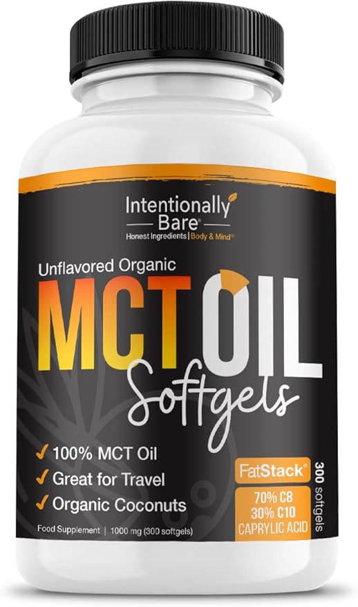 Intentionally Bare MCT Oil Powder (50 Servings) and MCT Oil Capsules Bundle