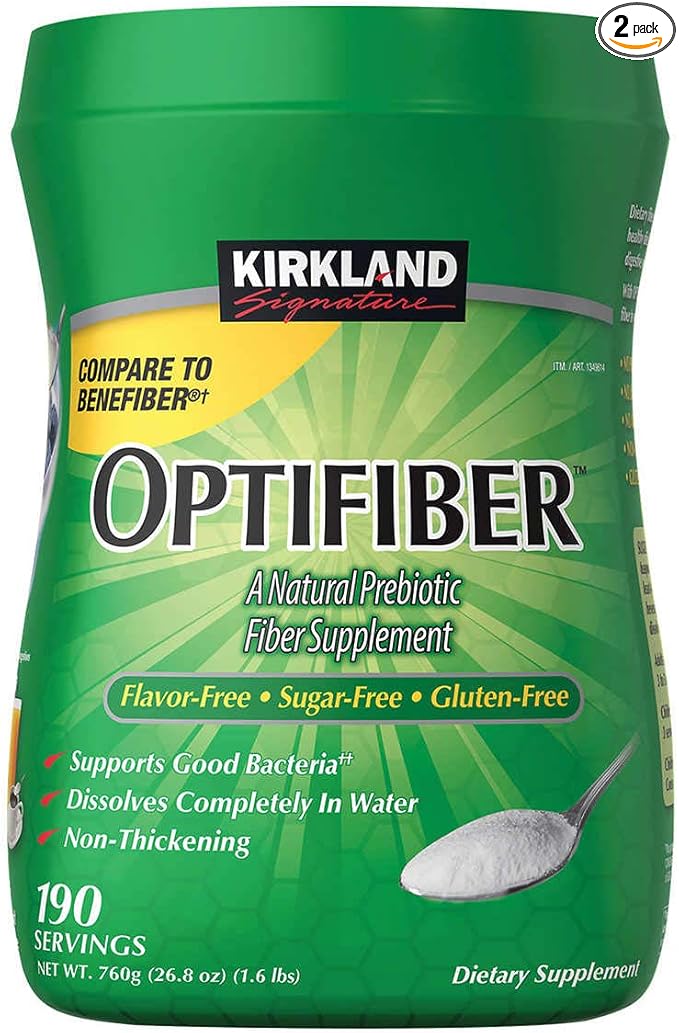 Kirkland Signature OPTIFIBER 25.6 Ounces 190 Servings (2 Pack)