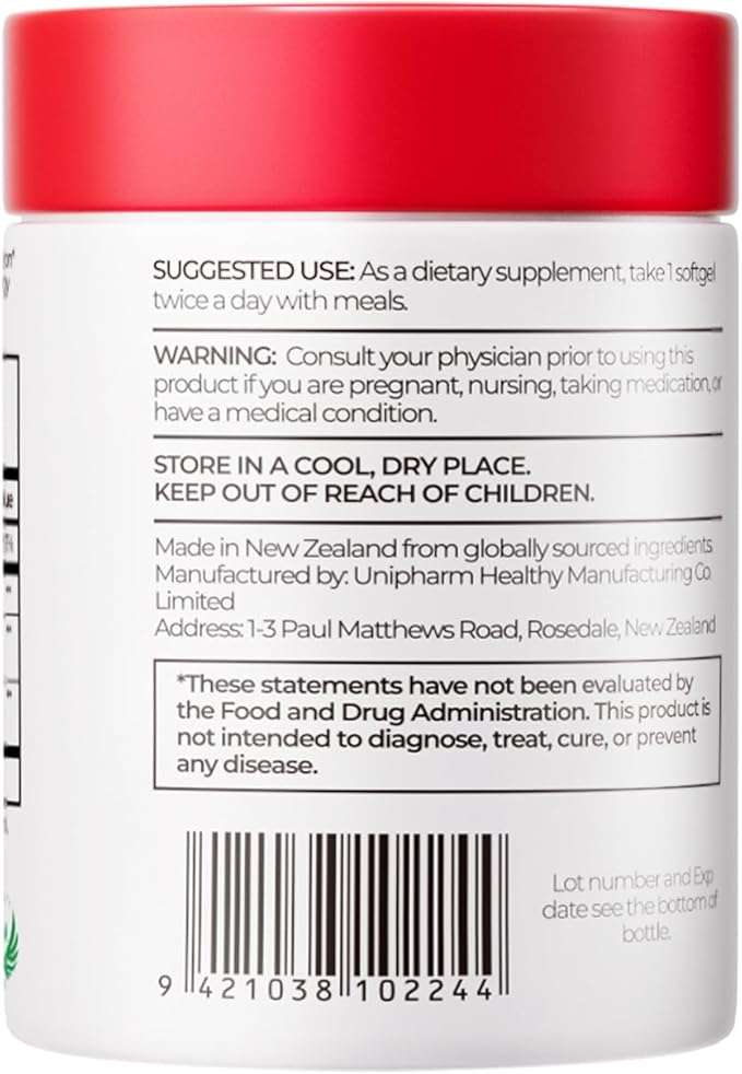 HUJ CoQ10 with Red Ginseng Formula - Heart Health &amp Energy Production Support with Coenzyme Q10 Red Ginseng Extract Vitamin E &amp PQQ - 60 Softgels