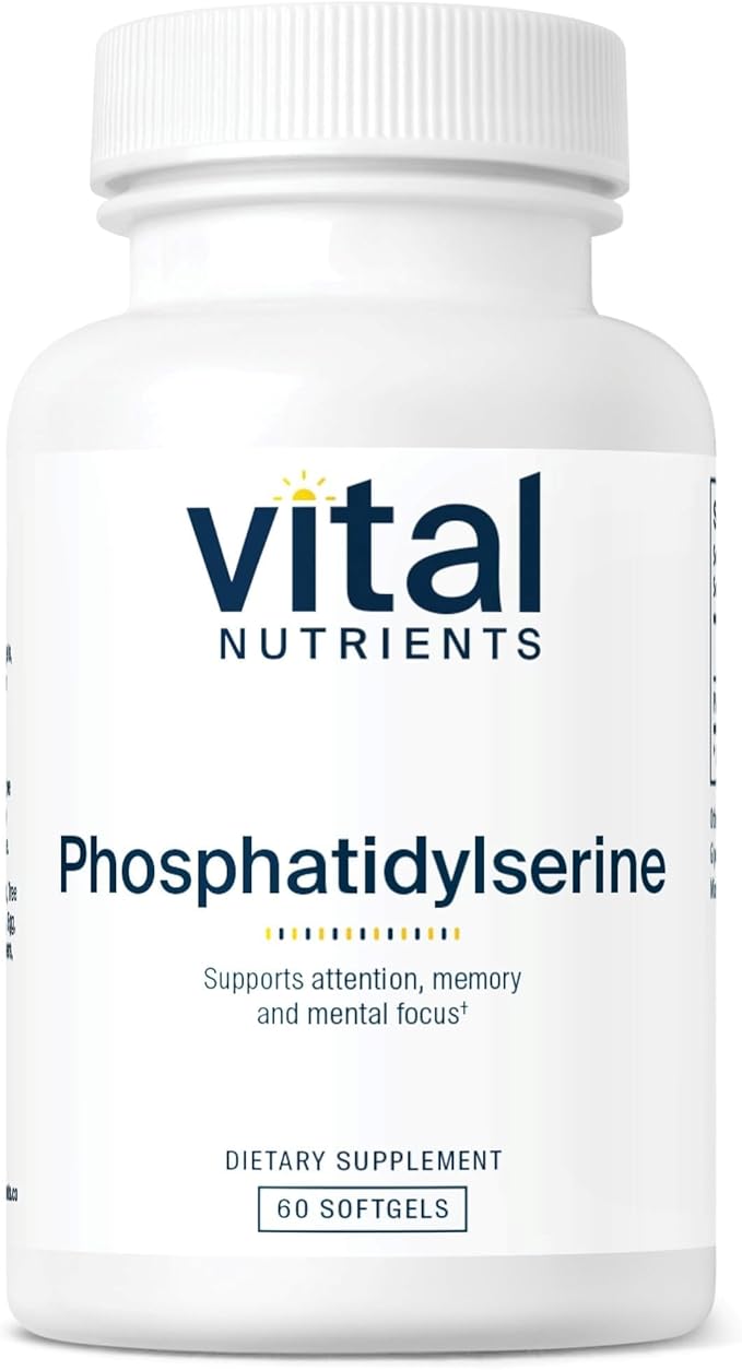 Vital Nutrients Phosphatidylserine - 150mg Phosphatidylserine Supplement - Powerful Nootropic for Attention Memory and Mental Focus Support* - Gluten Dairy Soy Free - Non-GMO - 60 Softgels