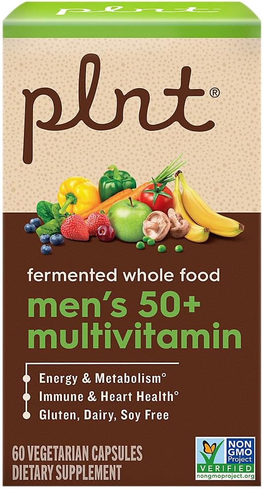 plnt Fermented Whole Food MenaTMs 50+ Multivitamin (60 Vegan Capsules)
