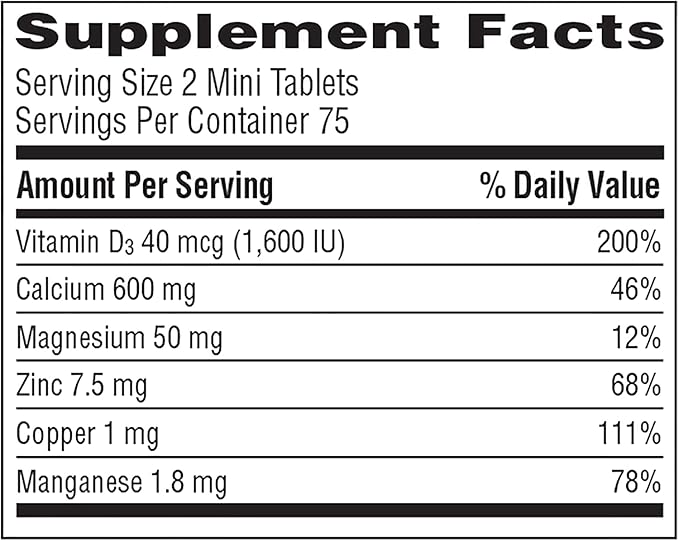 Caltrate Minis + Minerals Size 150ct Caltrate Minis + Minerals 150 Count (Pack of 2)