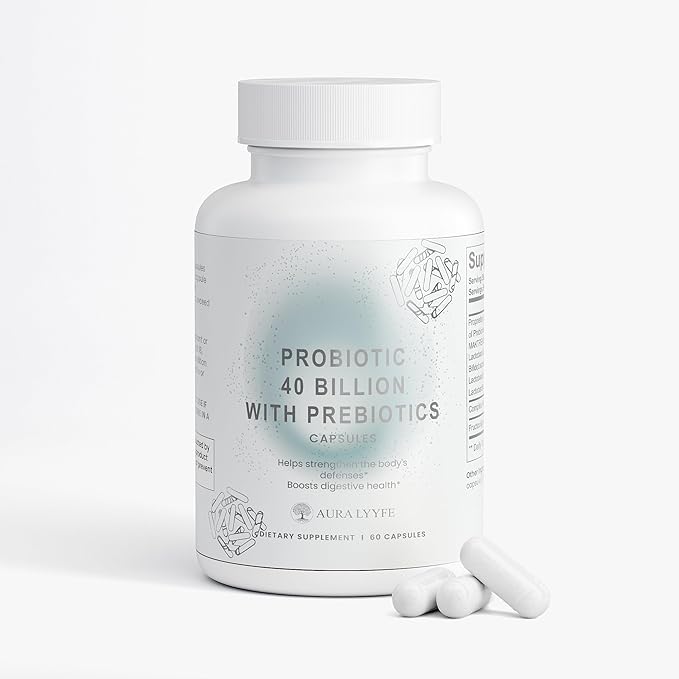 Probiotic 40 Billion CFU with Prebiotics MAKTrek® Bi-Pass Technology 4 Strain Digestive &amp Gut Health Support for Men &amp Women Promotes Balance Immune Function &amp Regularity Made in USA