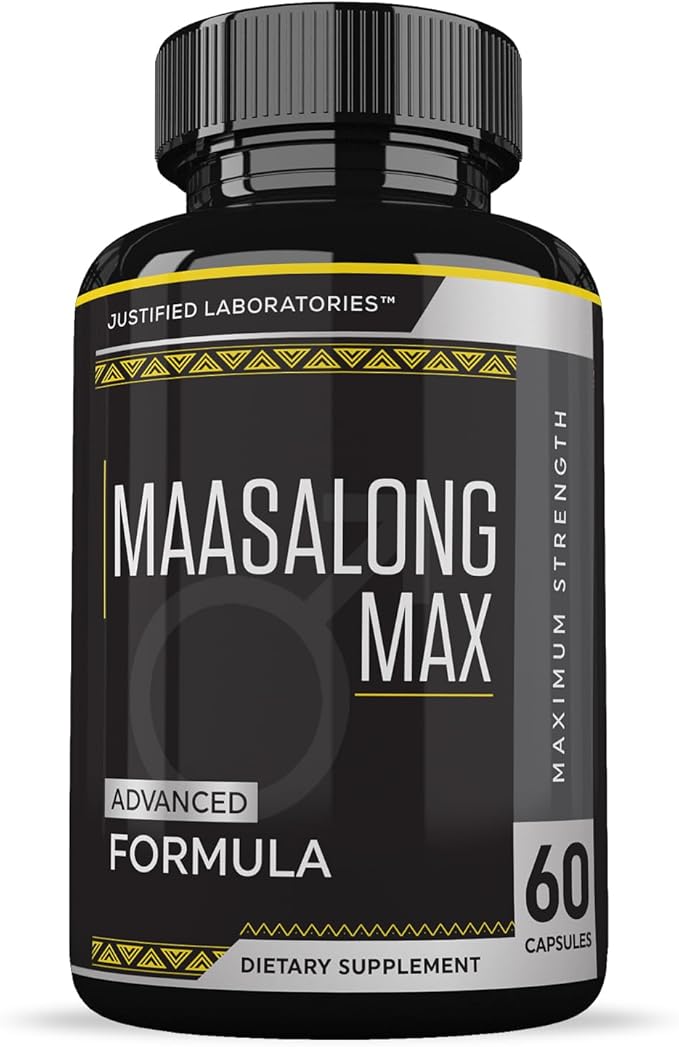 Justified Laboratories Maasalong Max 1600MG Advanced Men's Health Masalong Formula 60 Capsules